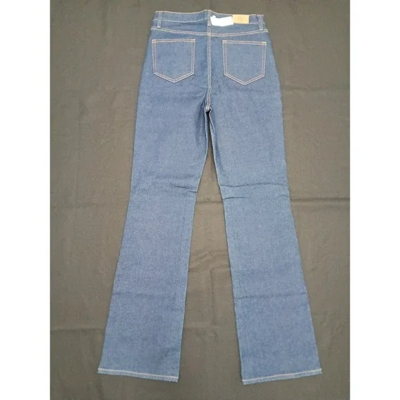 Lands End Women's Dark Wash Bootcut Denim Jeans Blue Mid Rise Size 12 Tall NEW - Picture 3 of 14
